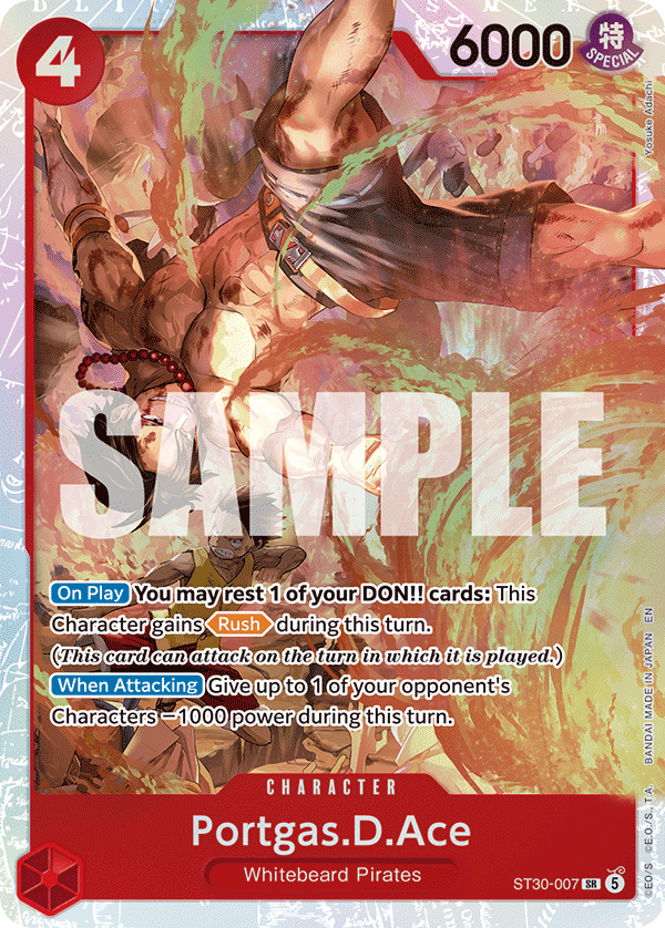 Portgas.D.Ace — One Piece Starter Deck Ex 30: Luffy & Ace #ST30-007, raw, NM