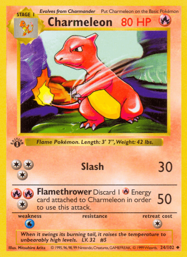 Charmeleon — Base #24/102, PSA 10