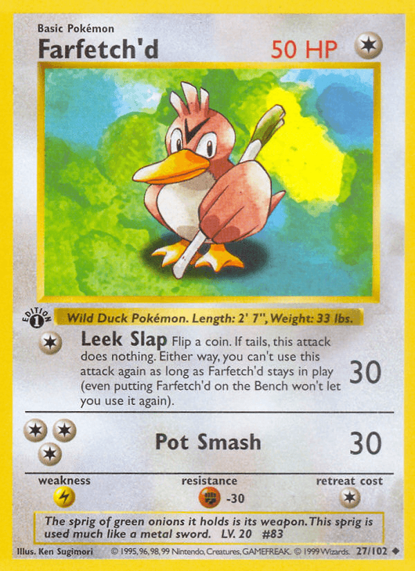 Farfetch'd — Base #27/102, PSA 10