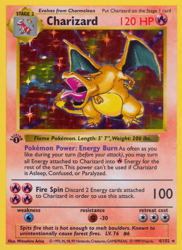 Charizard — Base #4/102, PSA 9