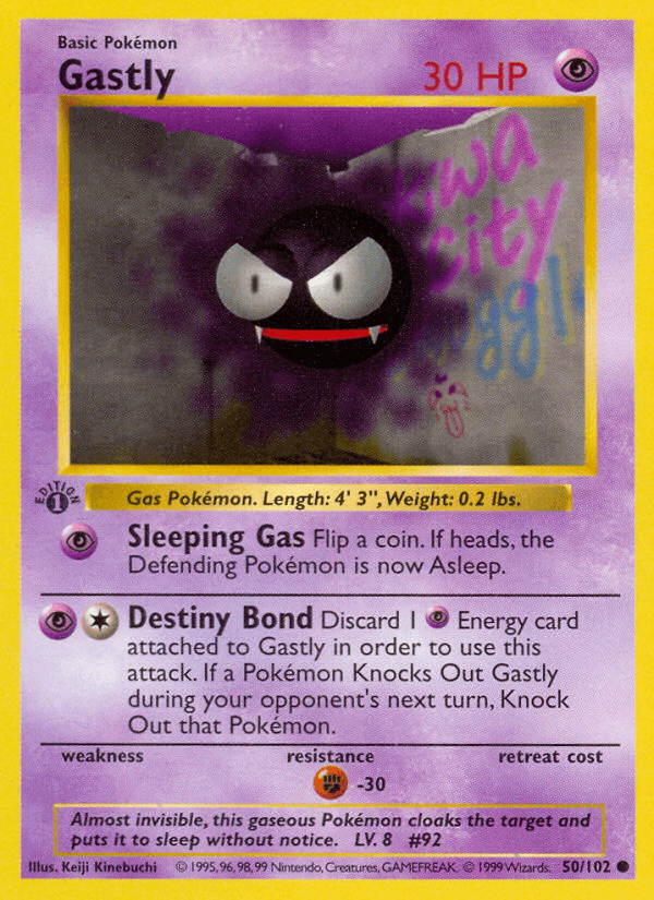 Gastly — Base #50/102, CGC 10