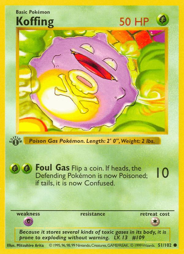 Koffing — Base #51/102, PSA 10