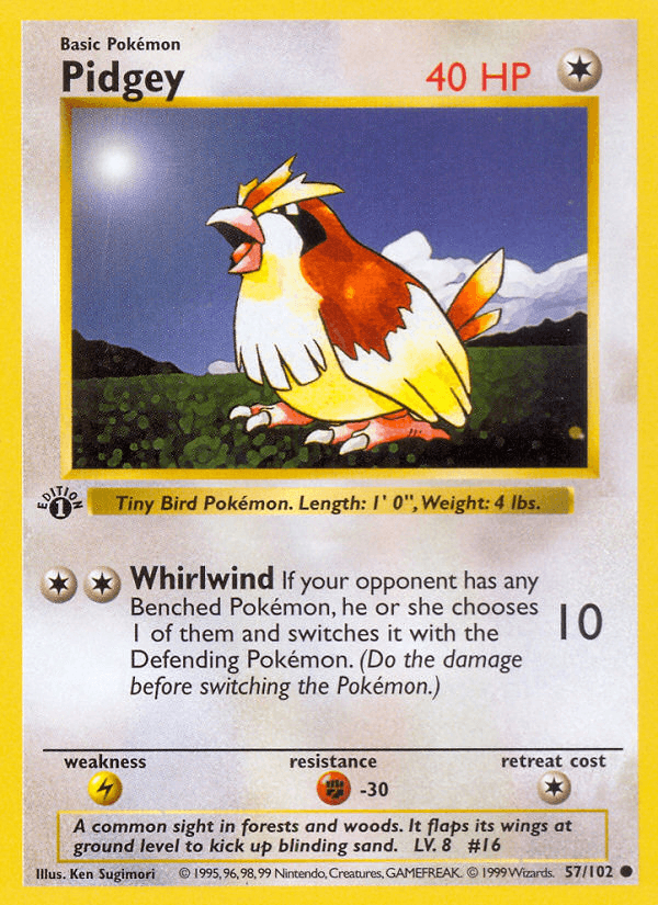 Pidgey — Base #57/102, PSA 10