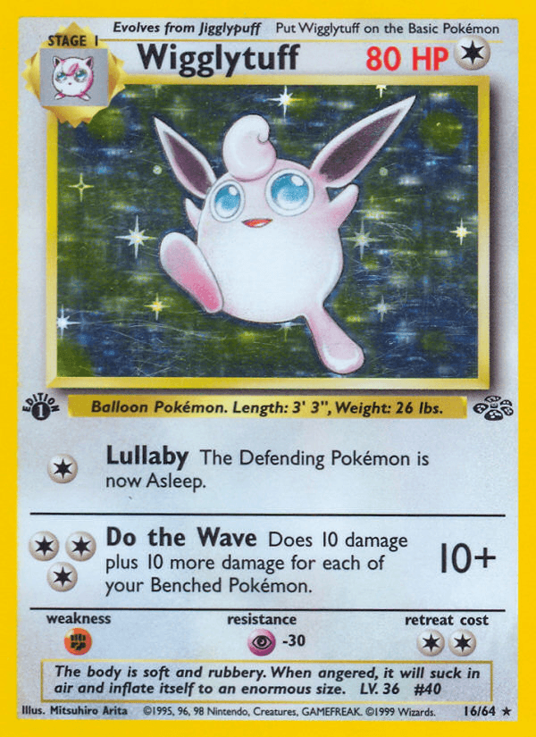 Wigglytuff — Jungle #16/64, raw, NM