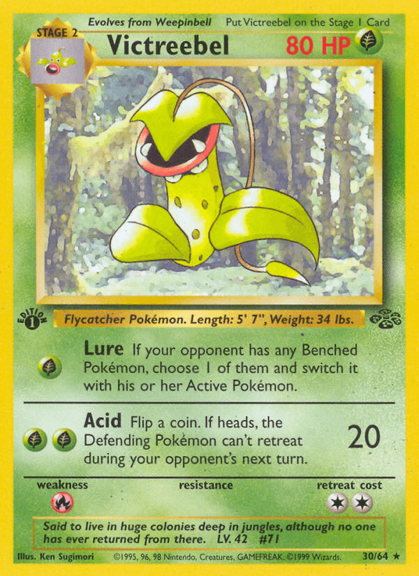 Victreebel — Jungle #30/64, raw, NM