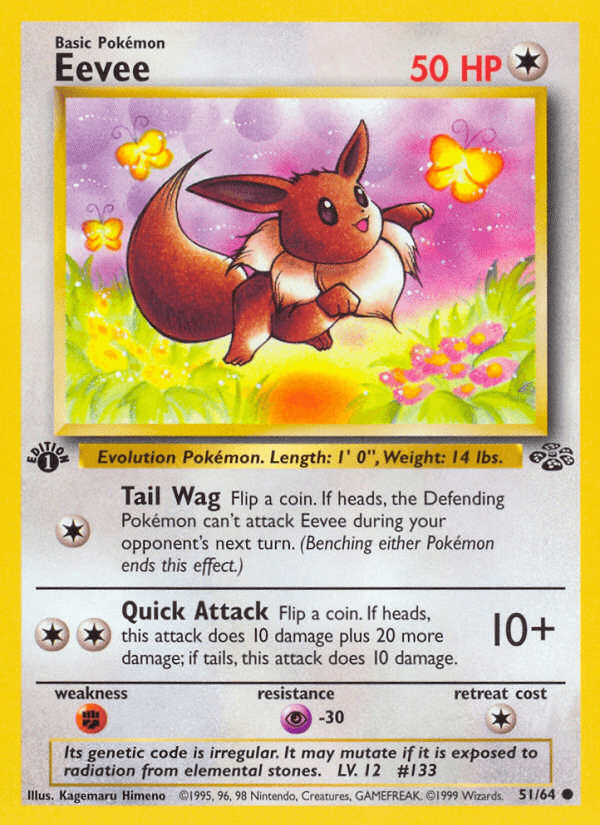 Eevee — Jungle #51/64, PSA 8