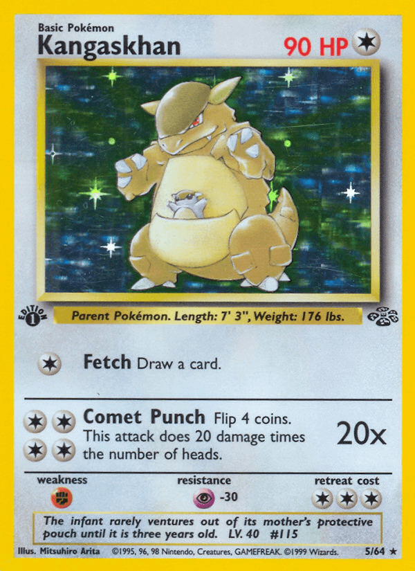 Kangaskhan — Jungle #5/64, PSA 8