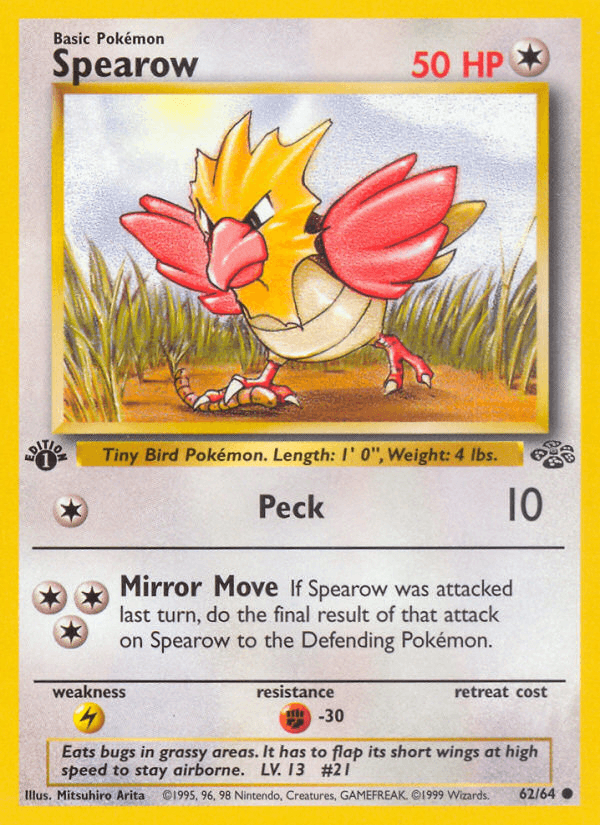 Spearow — Jungle #62/64, PSA 6