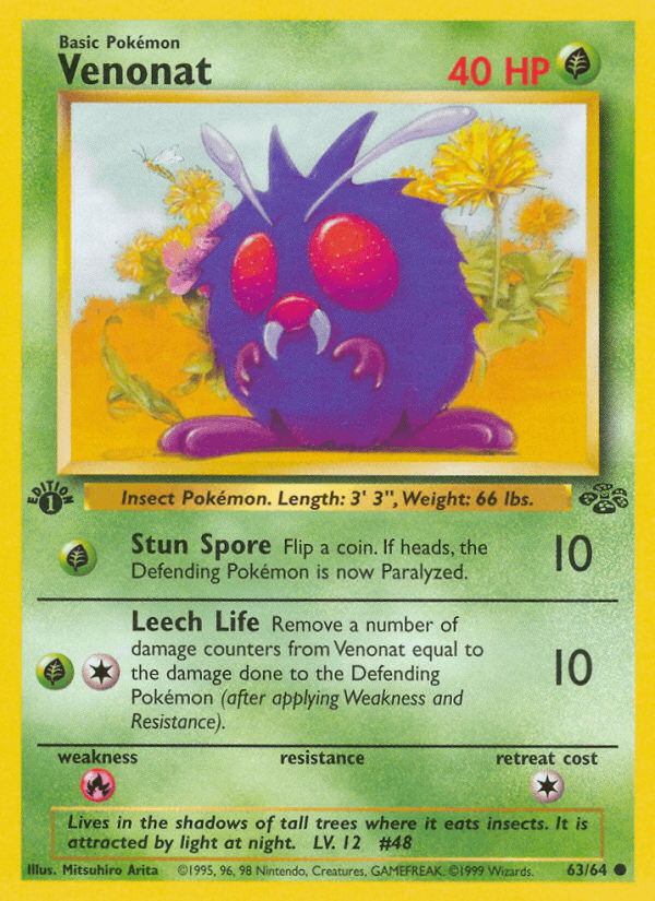 Venonat — Jungle #63/64, PSA 9
