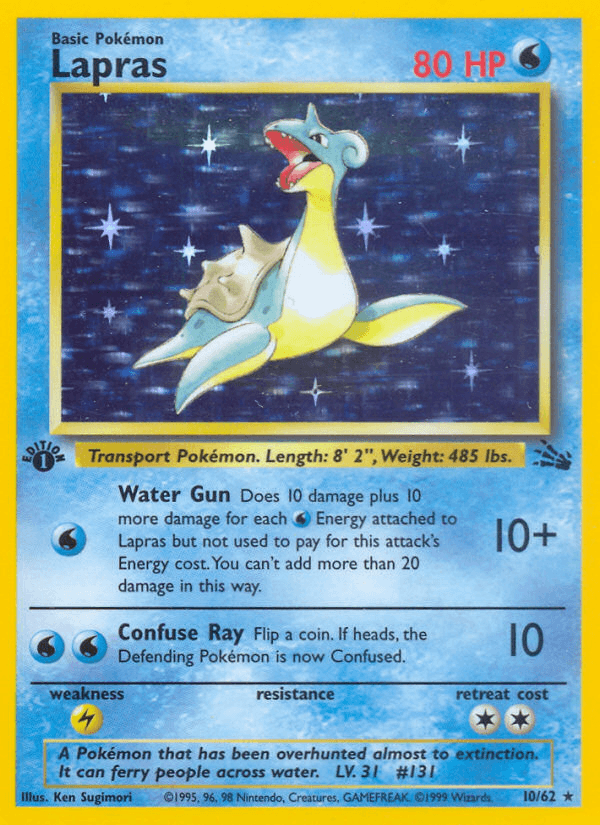Lapras — Fossil #10/62, PSA 8
