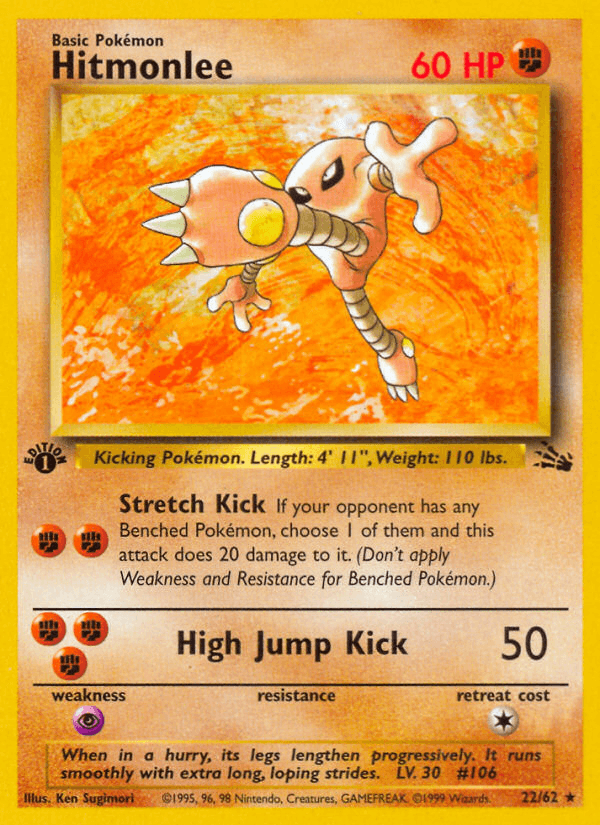 Hitmonlee — Fossil #22/62, PSA 10