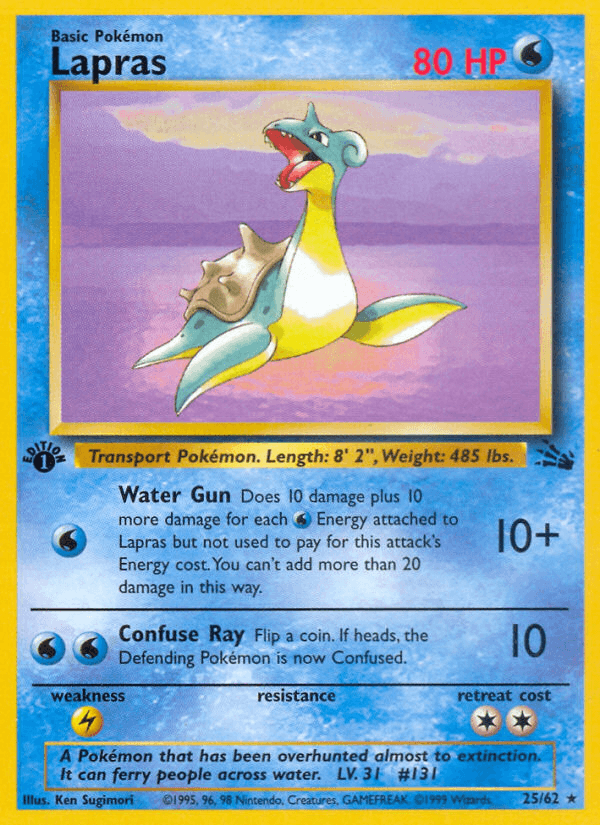 Lapras — Fossil #25/62, PSA 9
