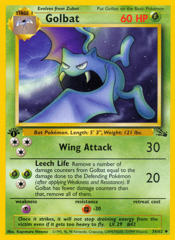 Golbat — Fossil #34/62, PSA 10