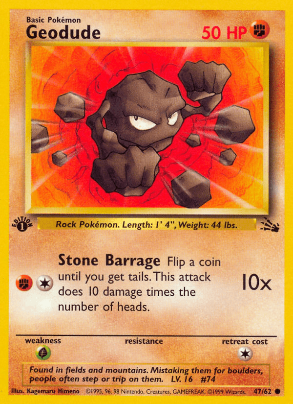 Geodude — Fossil #47/62, CGC 10