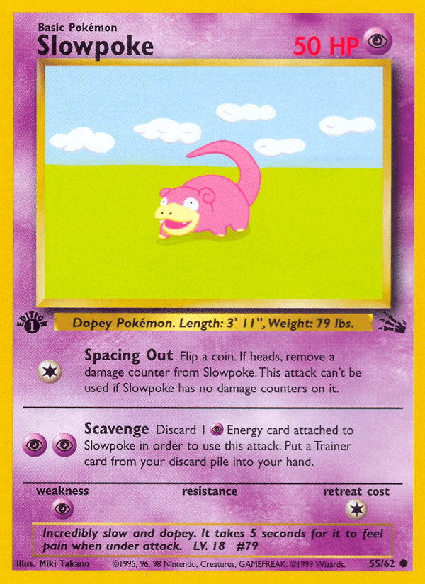 Slowpoke — Fossil #55/62, PSA 9