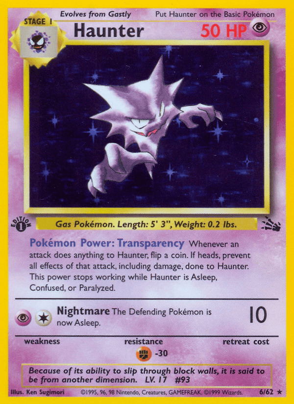 Haunter — Fossil #6/62, PSA 9