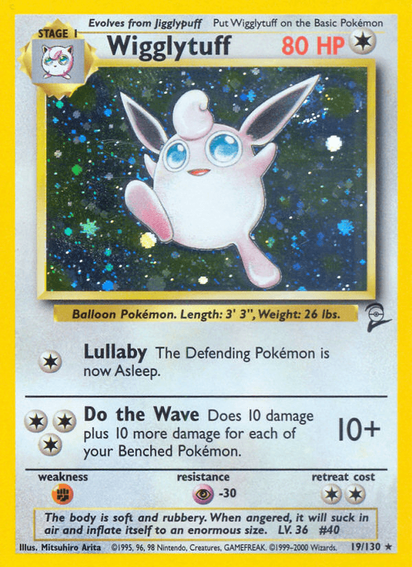 Wigglytuff — Base Set 2 #19/130, raw, NM