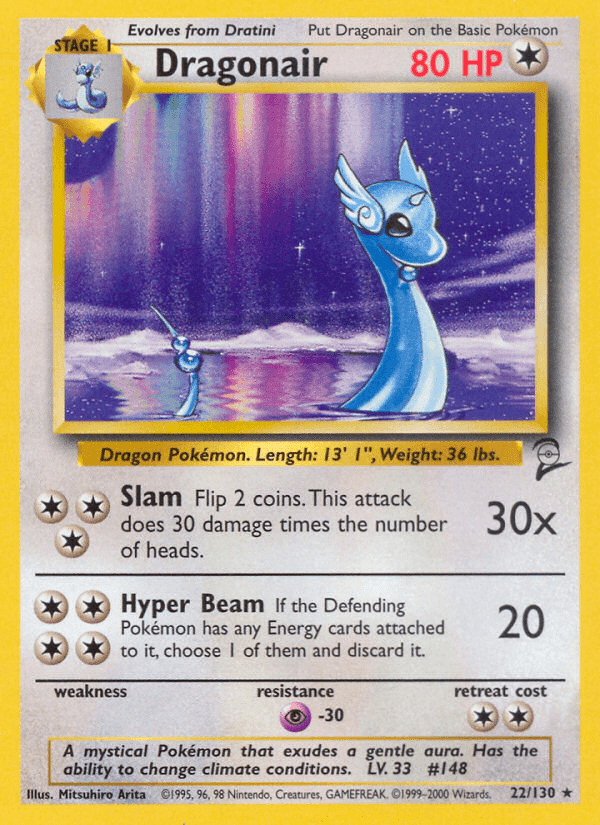 Dragonair — Base Set 2 #22/130, raw, NM
