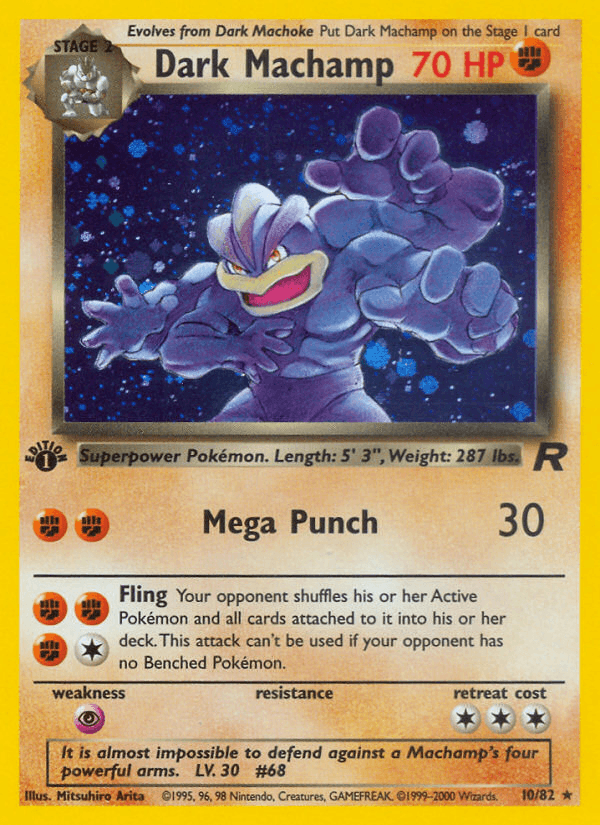 Dark Machamp — Team Rocket #10/82, raw, NM