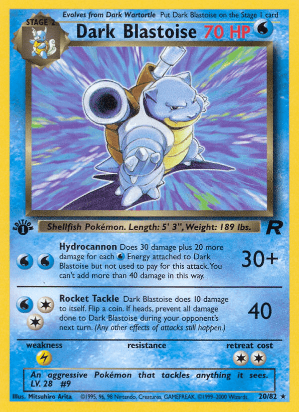 Dark Blastoise — Team Rocket #20/82, CGC 10