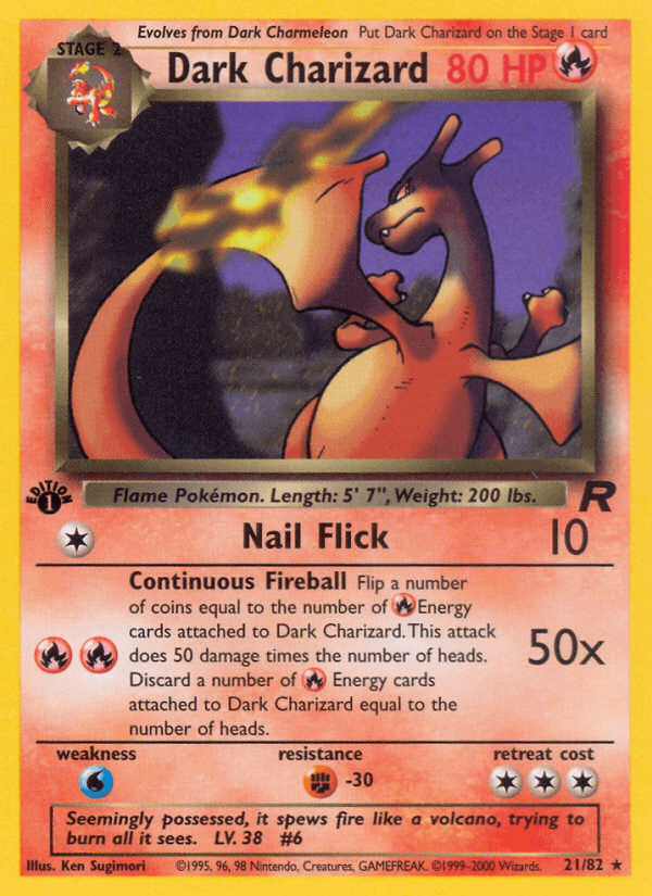 Dark Charizard — Team Rocket #21/82, PSA 9