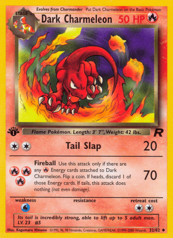 Dark Charmeleon — Team Rocket #32/82, raw, NM