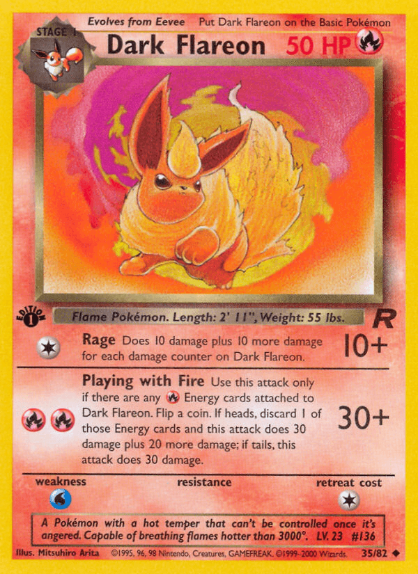 Dark Flareon — Team Rocket #35/82, PSA 10
