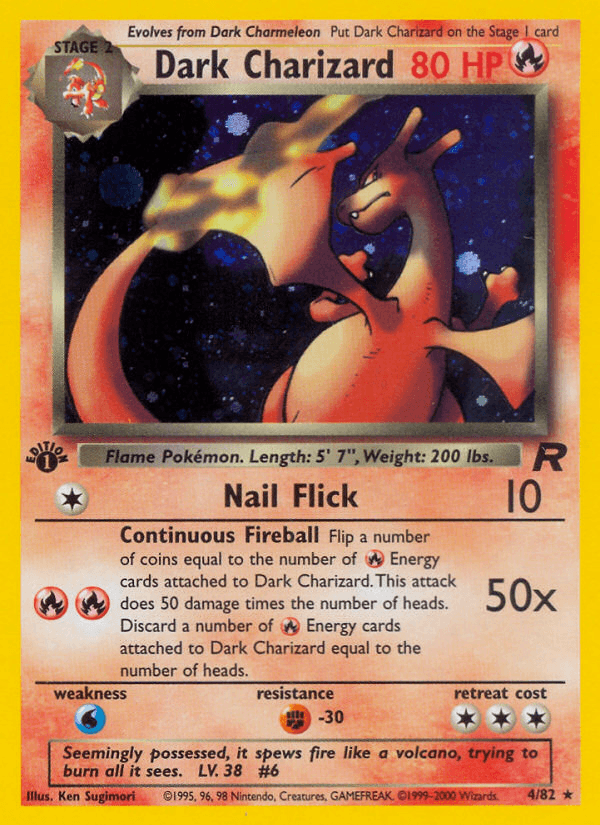 Dark Charizard — Team Rocket #4/82, PSA 10