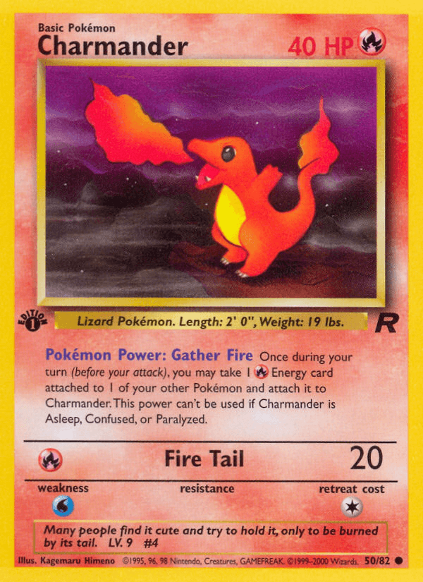 Charmander — Team Rocket #50/82, PSA 10