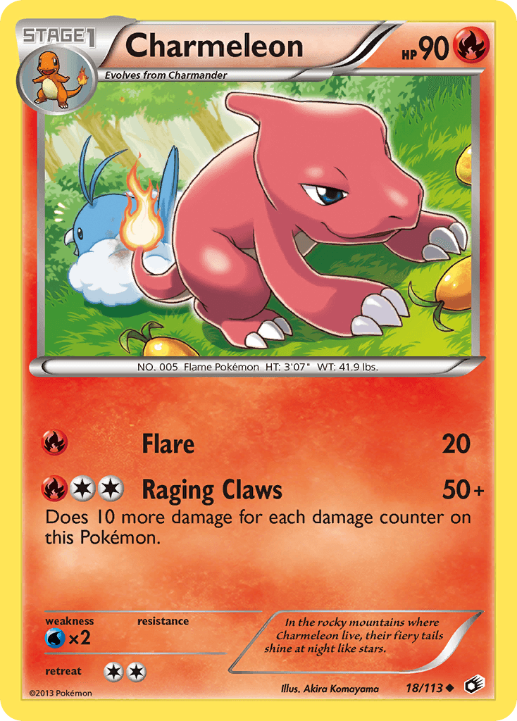 Charmeleon — Legendary Treasures #18/113, raw, NM