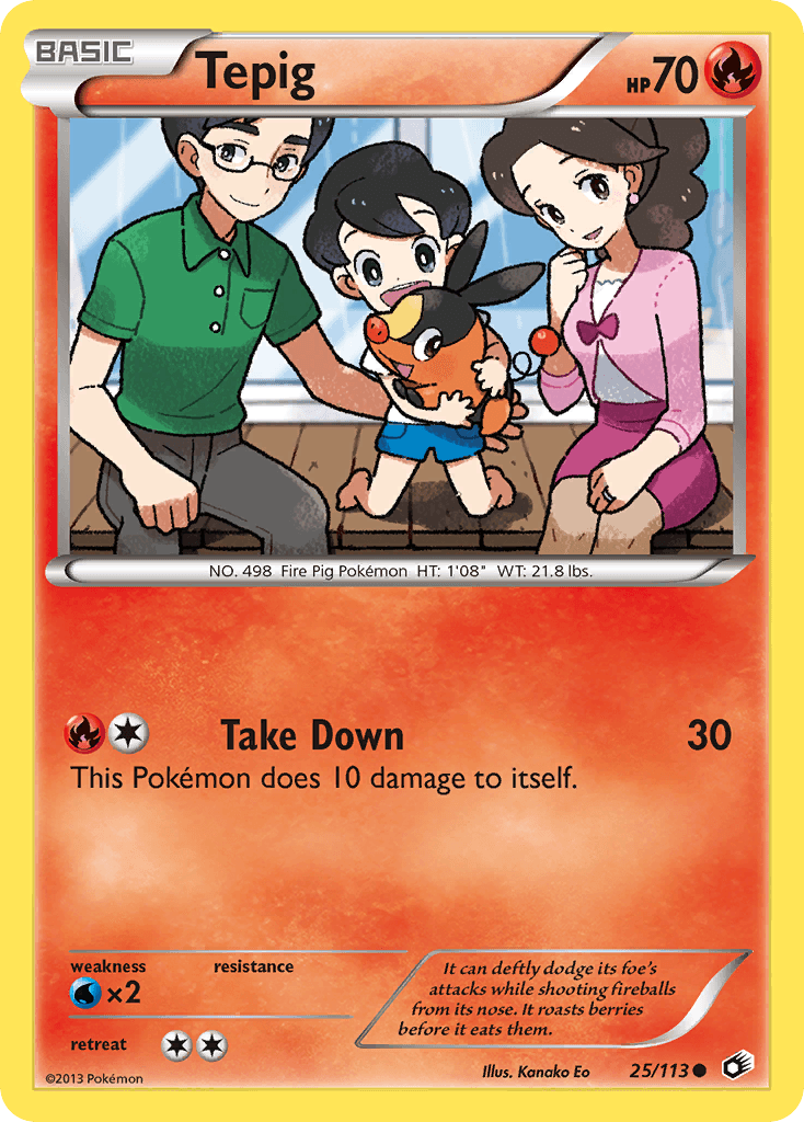 Tepig — Legendary Treasures #25/113, raw, NM