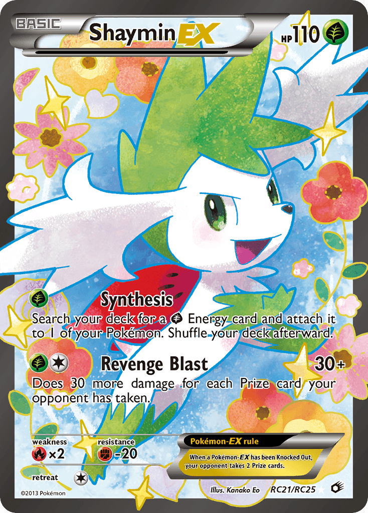 Shaymin EX — Legendary Treasures #RC21, PSA 7
