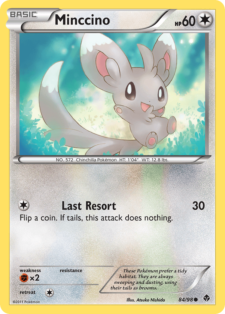 Minccino — Emerging Powers #84/98, raw, NM