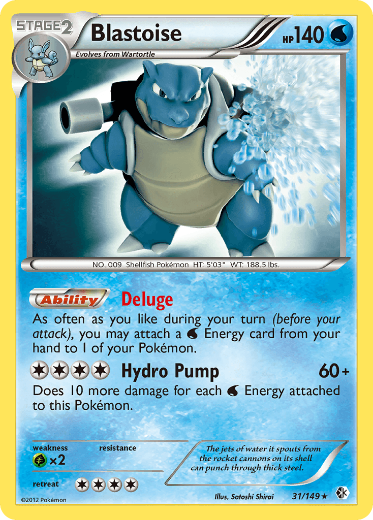Blastoise — Boundaries Crossed #31/149, raw, NM