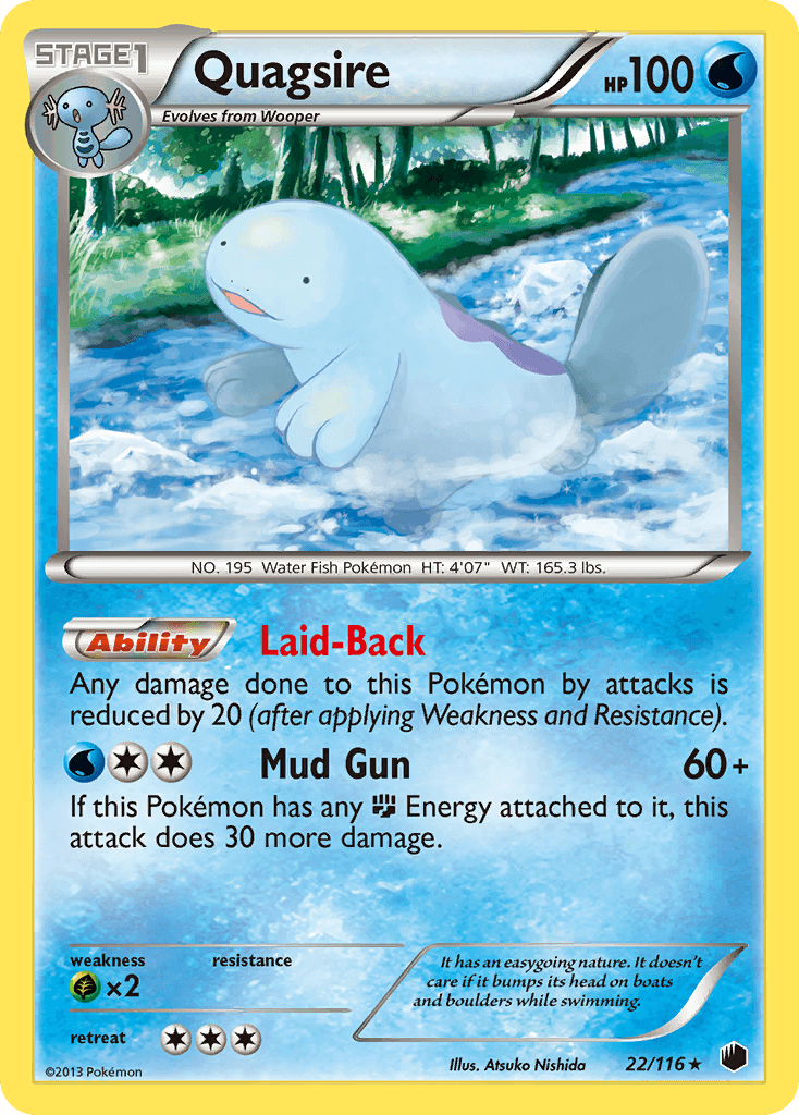 Quagsire — Plasma Freeze #22/116, raw, NM