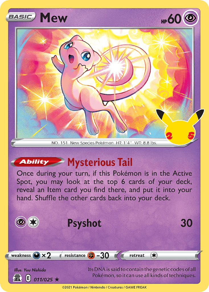 Mew — Celebrations #11/25, PSA 8