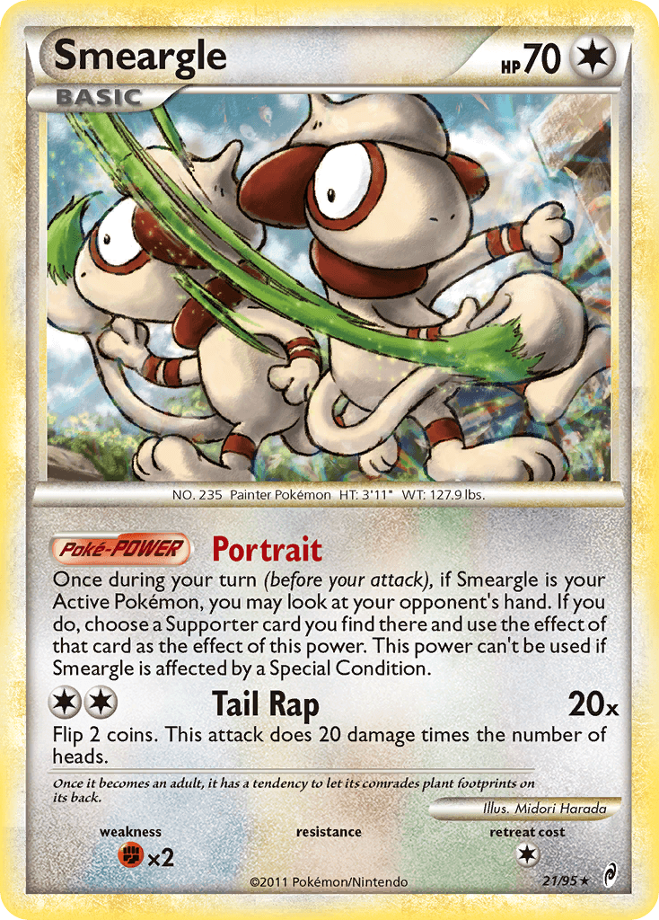 Smeargle — Call of Legends #21/95, raw, NM