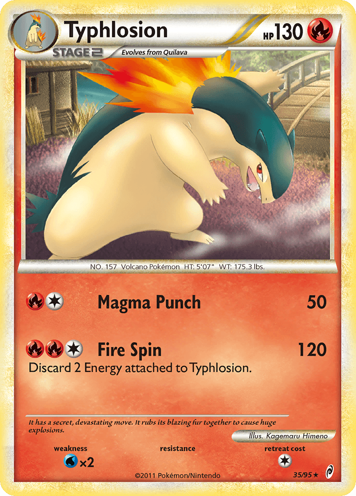 Typhlosion — Call of Legends #35/95, raw, NM