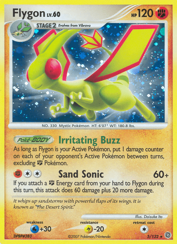 Flygon — Secret Wonders #5/132, raw, NM
