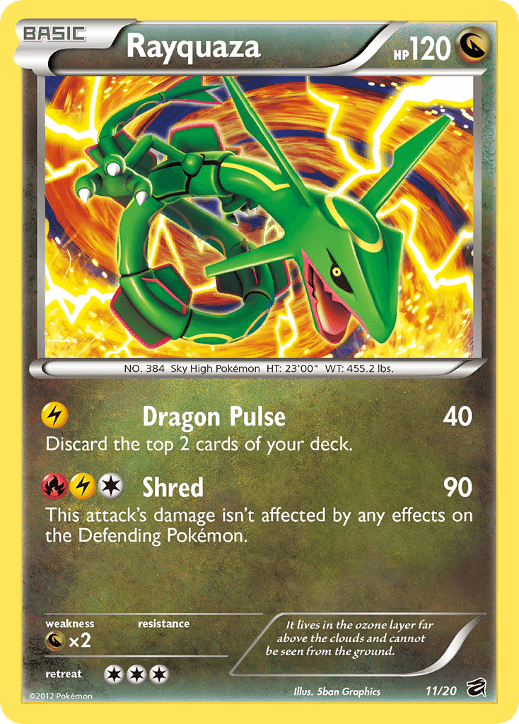 Rayquaza — Dragon Vault #11/20, PSA 7