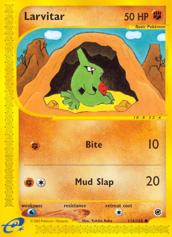 Larvitar — Expedition Base Set #116/165, raw, NM