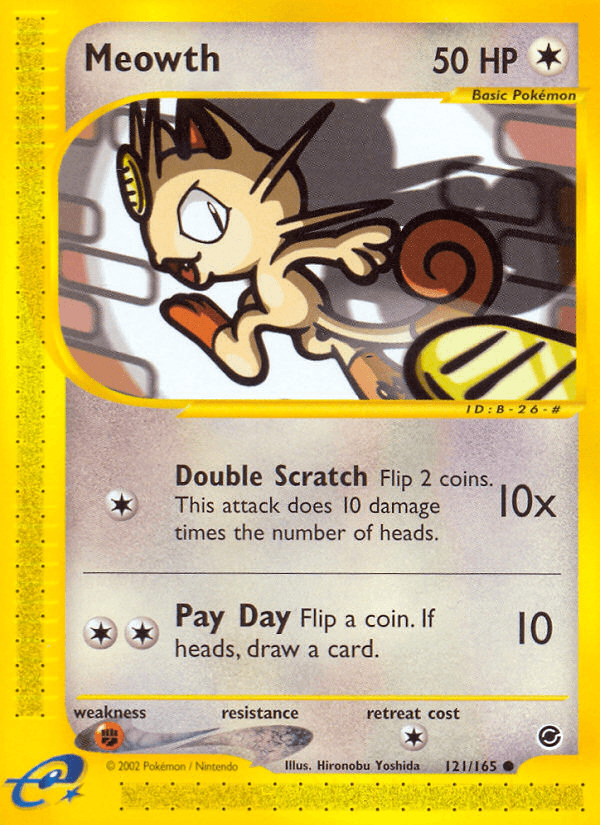 Meowth — Expedition Base Set #121/165, PSA 10