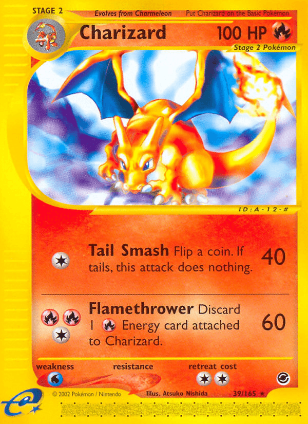 Charizard — Expedition Base Set #39/165, raw, NM
