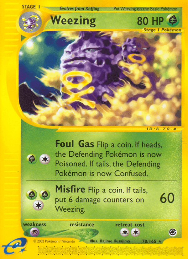 Weezing — Expedition Base Set #70/165, raw, NM