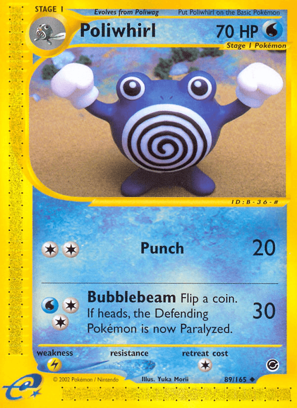 Poliwhirl — Expedition Base Set #89/165, raw, NM
