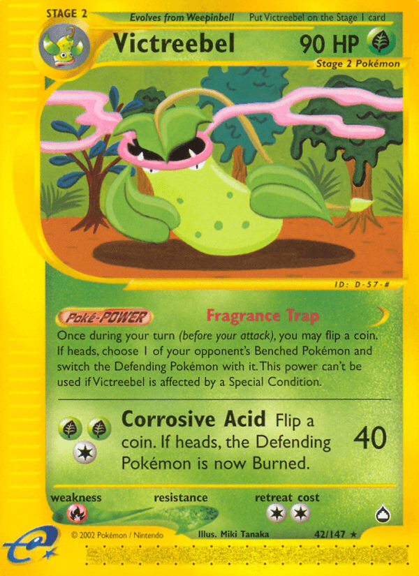 Victreebel — Aquapolis #42/147, raw, NM