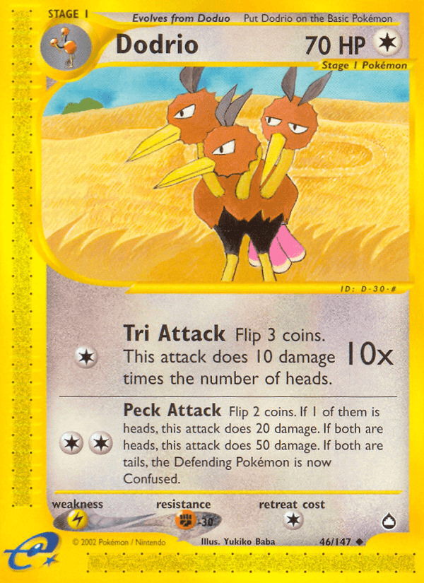 Dodrio — Aquapolis #46/147, raw, NM
