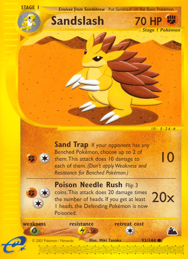 Sandslash — Skyridge #93/144, raw, NM