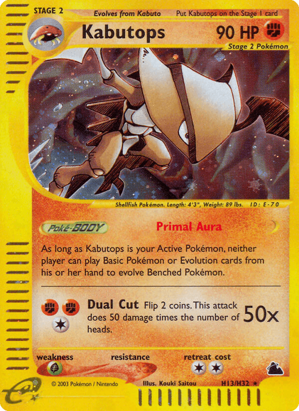 Kabutops — Skyridge #H13, PSA 8