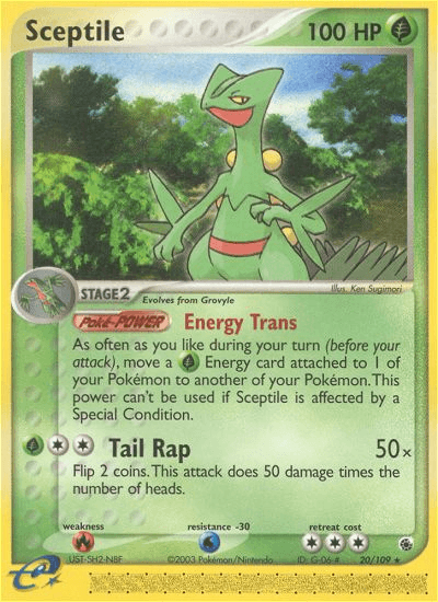 Sceptile — Ruby & Sapphire #20/109, raw, NM